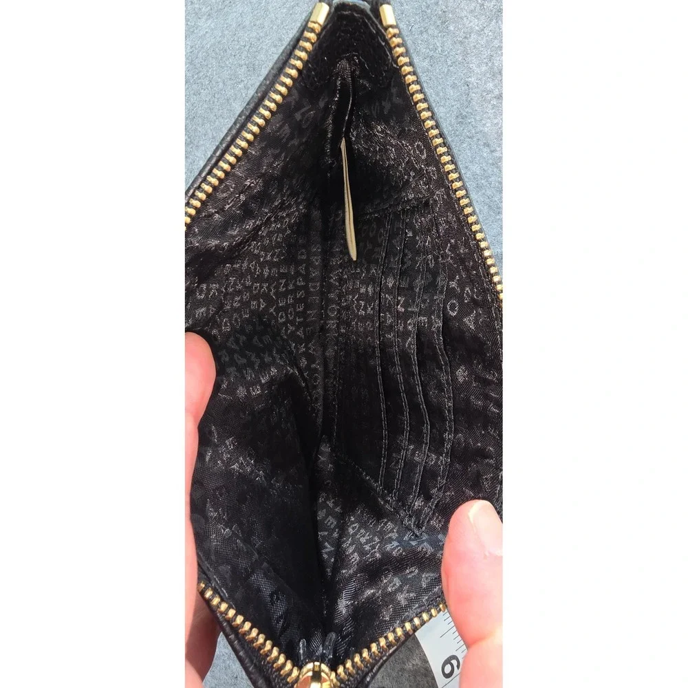 Kate Spade Chester Street Tinie Pebbled Leather Wristlet Clutch Tassel Black EUC